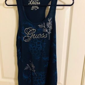 Glamorous navy blue Guess tank top for sale!